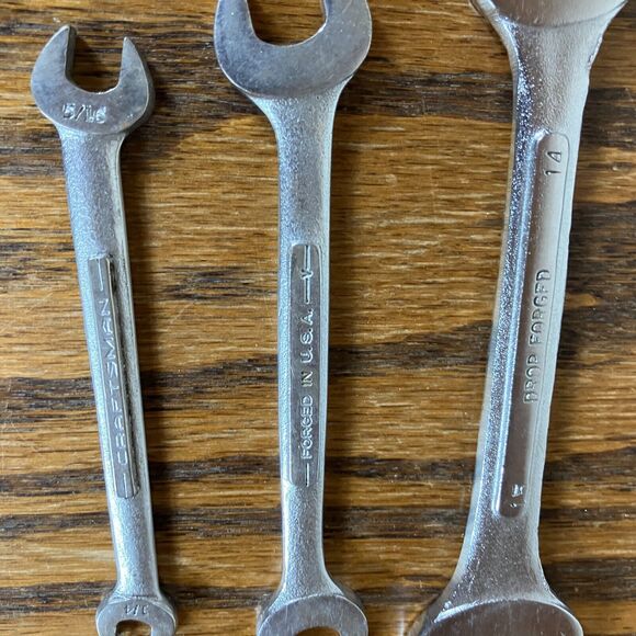 Vintage Craftsman Double Open Wrench Set Forged in USA Set of 5 - Picture 4 of 9